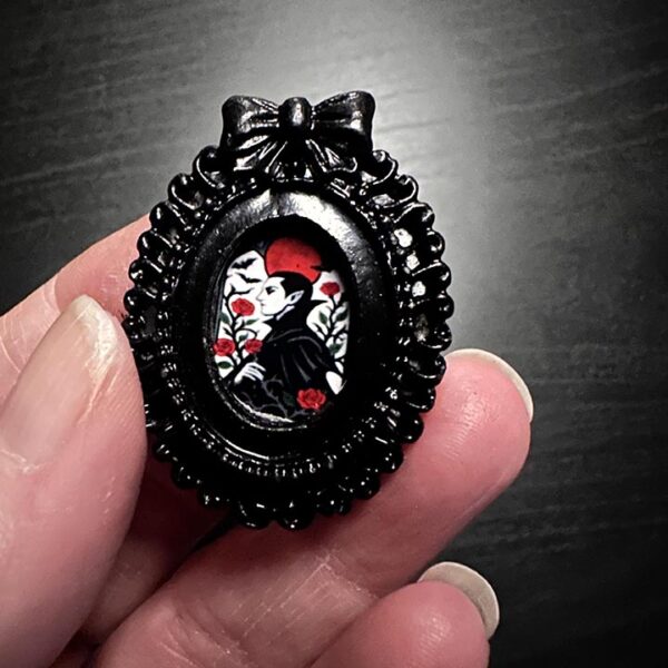 Romantic Vampire Mini Framed Magnet with Original Artwork