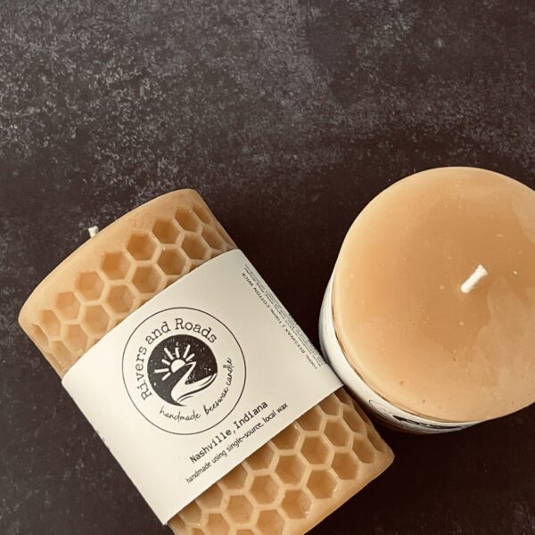 Honeycomb Beeswax Candle, Large Cell