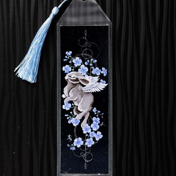 Angel Bunny Bookmark, Original Artwork Page Holder