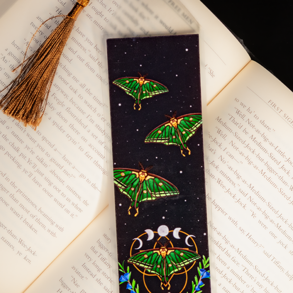 Moon Moth Bookmark, Original Artwork Page Holder