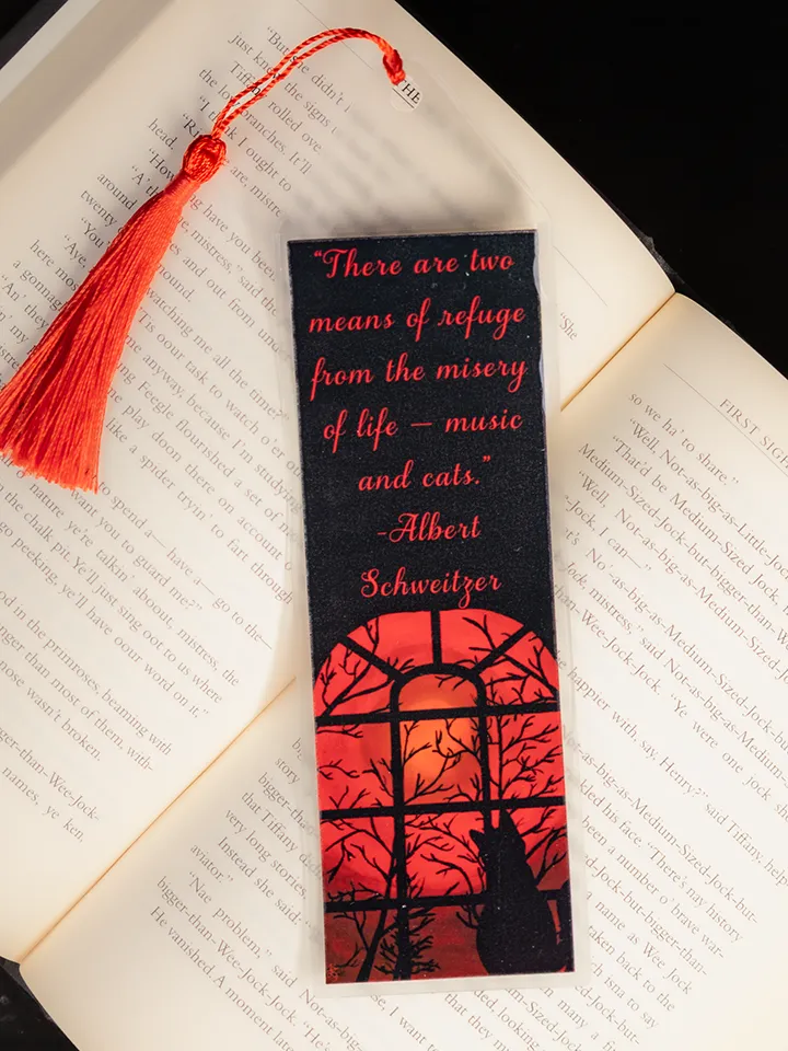 Cat Lover Dark Moody Bookmark, Original Artwork Page Holder - Image 2