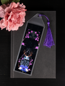 horned owl artwork on bookmark