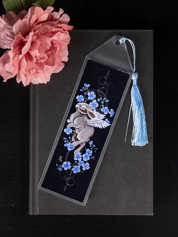 bookmark with original angel bunny art