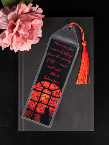 Cat Lover Dark Moody Bookmark, Original Artwork Page Holder