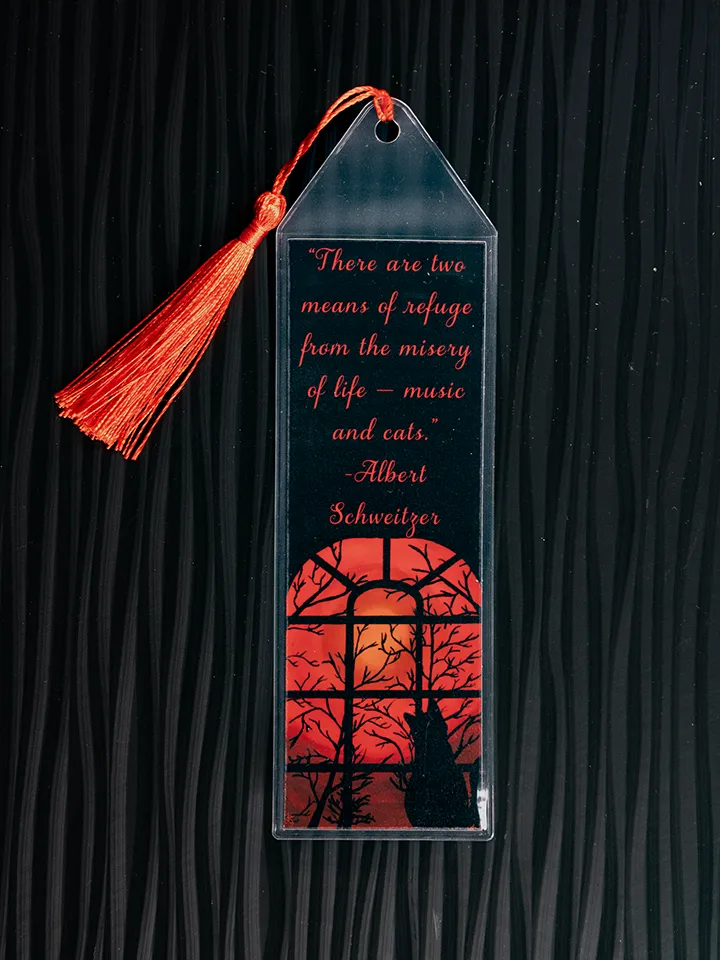 Cat Lover Dark Moody Bookmark, Original Artwork Page Holder - Image 3