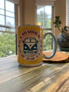 Not All Who Wander Are Lost - 15oz Beveled Ceramic Coffee Mug