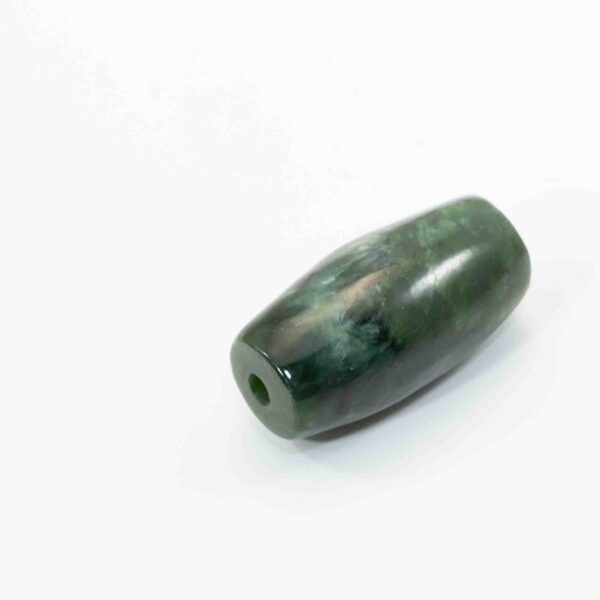 Dark Green Washington Nephrite Barrel Bead – Darrington Sourced