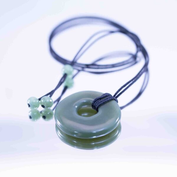 Wyoming Green Nephrite Bi-Disc Pendant