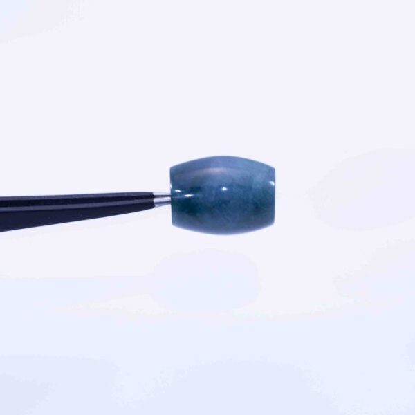 Large Blue Guatemalan Jadeite Barrel Bead