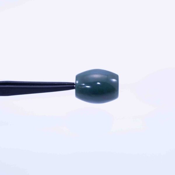 Handmade Washington Nephrite Jade Barrel Bead – Chatoyant Green