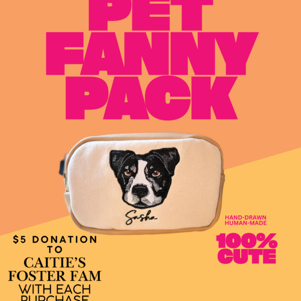 Custom Handmade Pet Portrait Dog Walking Bag