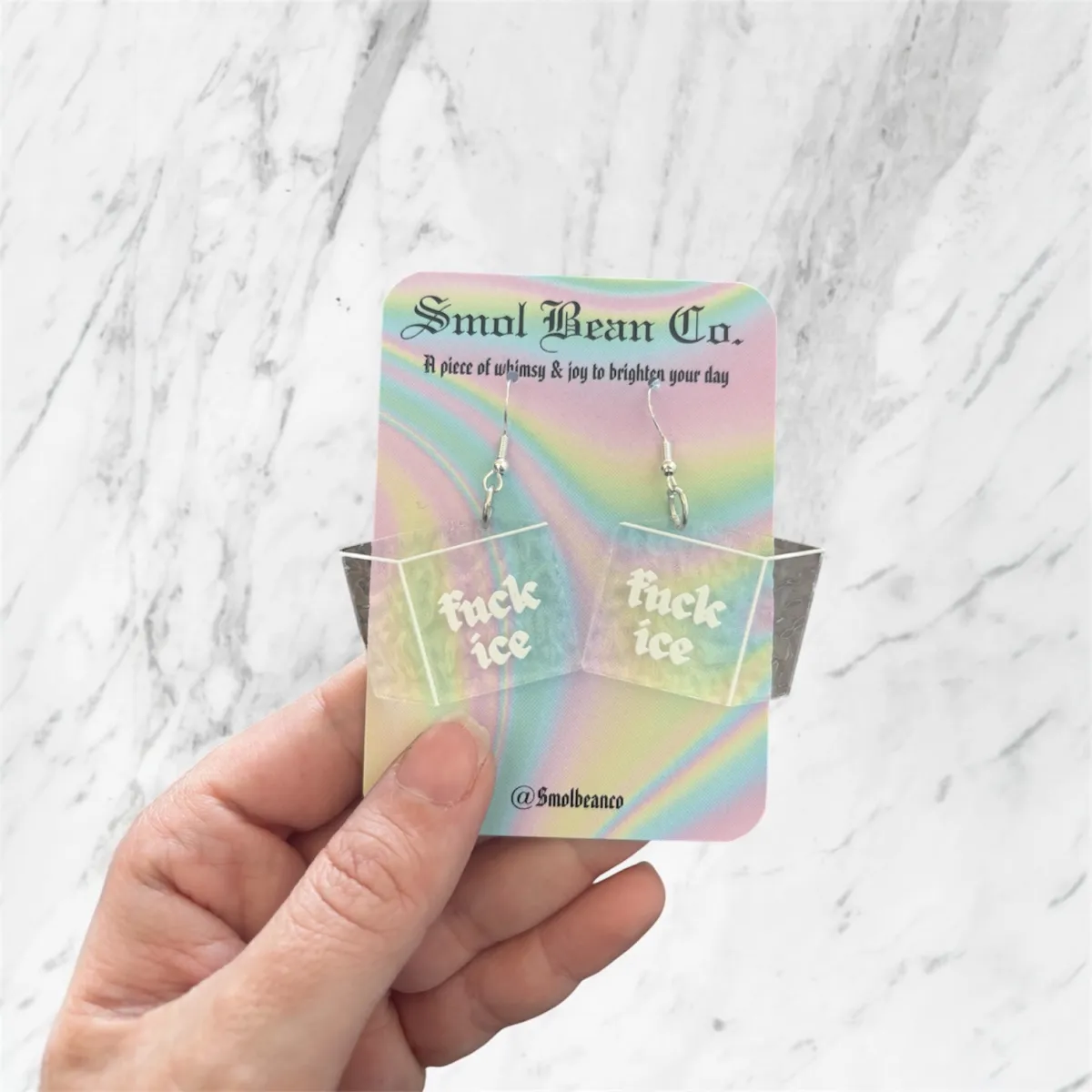 Fuck Ice Ice Cube Earrings