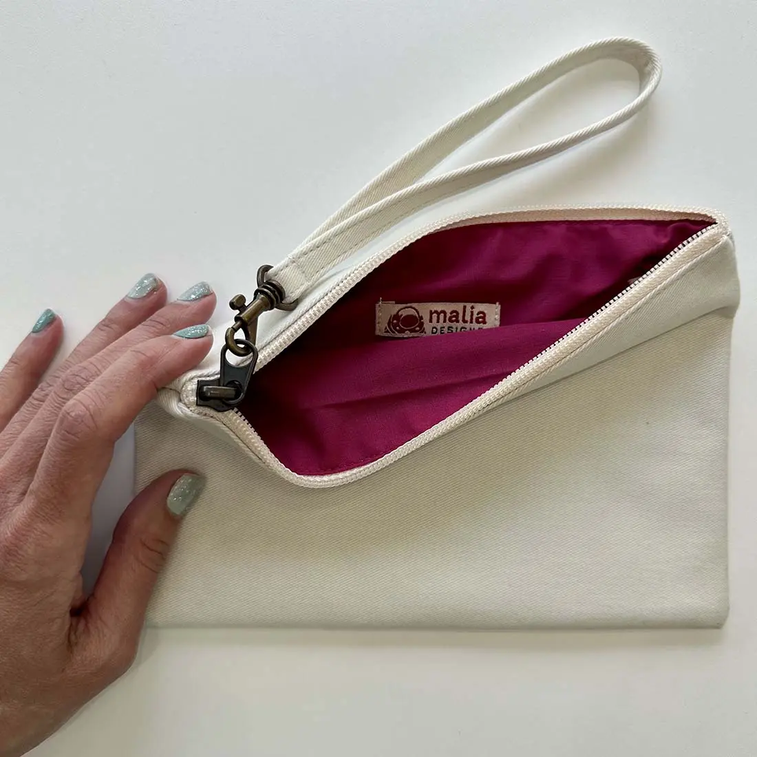 Cotton Canvas Wristlet Pouch - Patriarchy Cat - Image 2