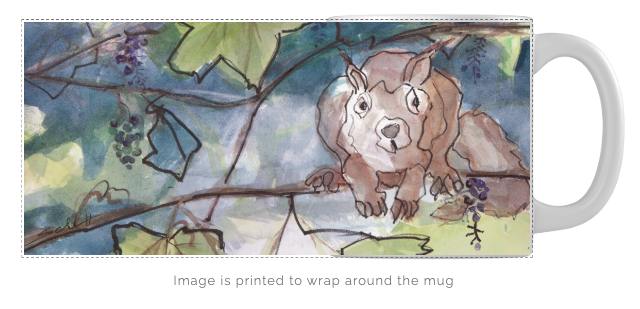 Squjirrel in the grapevines