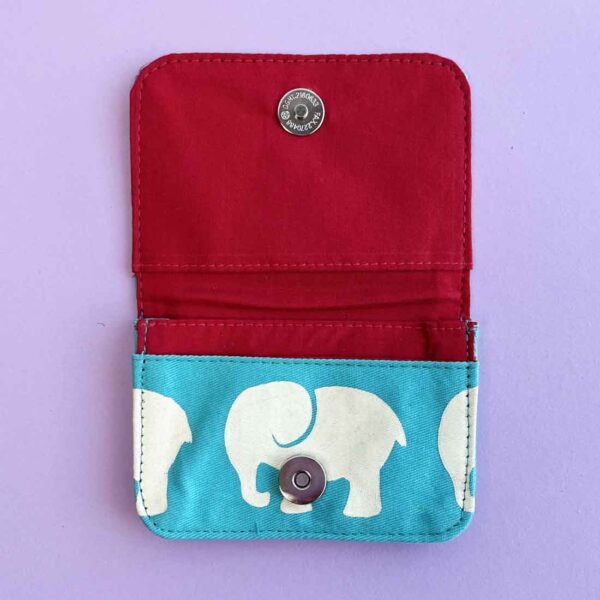 Cotton Card Holder – Elephant Prints