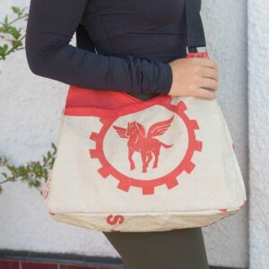 Triangle Crossbody Bag - From Recycled Cement Bags