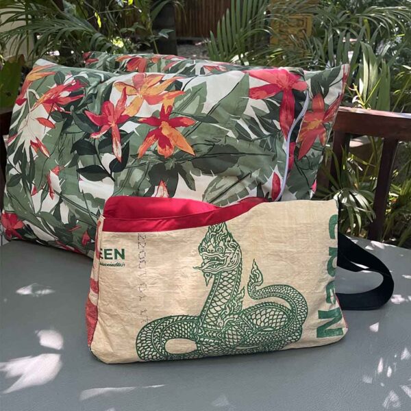 Triangle Crossbody Bag – From Recycled Cement Bags