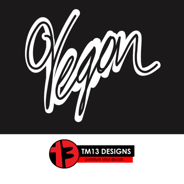 Vegan Textual Vinyl Decal
