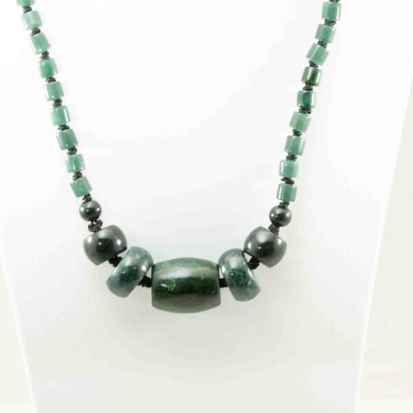 Handcrafted Maw Sit Sit Bead Pendant with Guatemalan Jade Beads on Durable Paracord