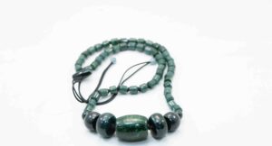 Handcrafted Maw Sit Sit Bead Pendant with Guatemalan Jade Beads on Durable Paracord