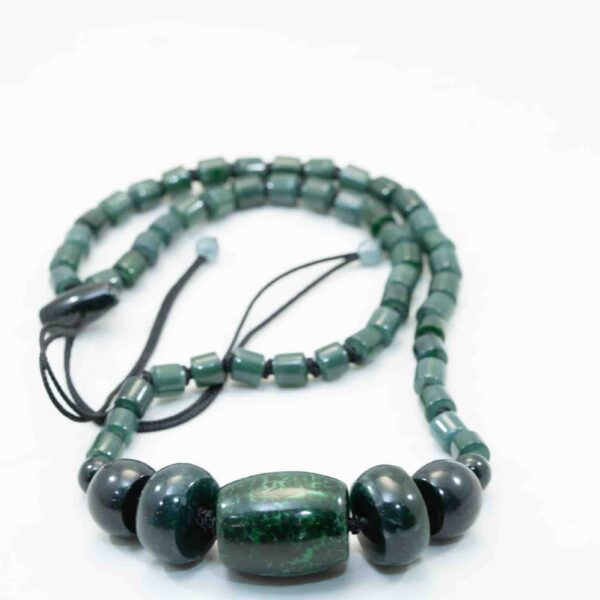 Handcrafted Maw Sit Sit Bead Pendant with Guatemalan Jade Beads on Durable Paracord