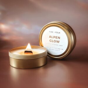 ALPENGLOW WOOD WICK CANDLE TIN