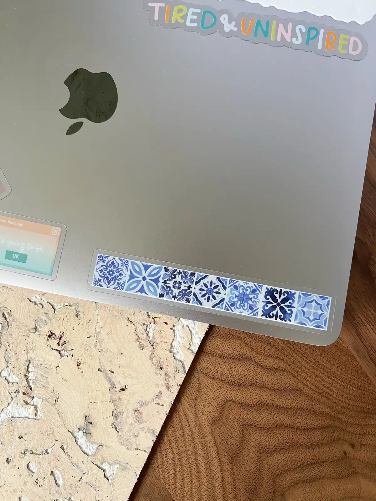 Blue and white tile row sticker - Image 2