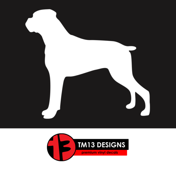 Boxer (Floppy Ears) Silhouette Vinyl Decal