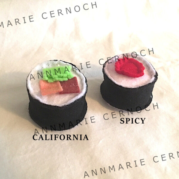 Sushi Cat Toys 6pk (Cali/Spicy Rolls)