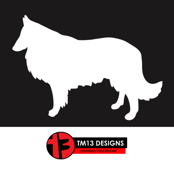 Collie (Rough) Silhouette Vinyl Decal