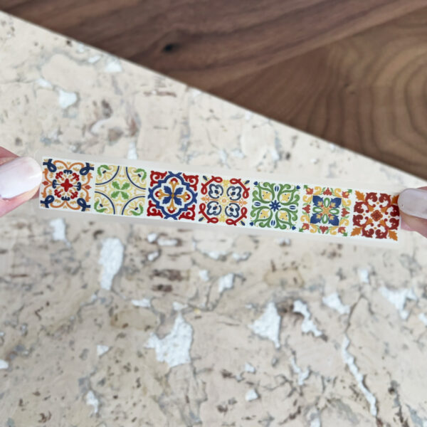 Colorful Mediterranean tile row sticker