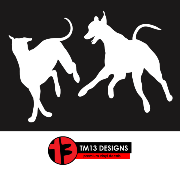 Greyhounds Playing Vinyl Decal