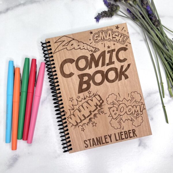 Personalized Comic Book – Laser Engraved Wood