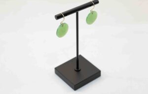 Gem-Grade Wyoming Apple Jade Disc Earrings