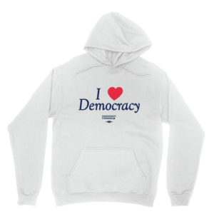 Democracy Forward - I Heart Democracy - Pullover Hoodie - White