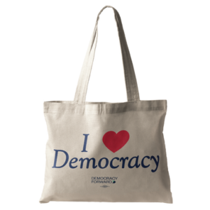 Democracy Forward - I Heart Democracy - Natural Canvas Tote Bag