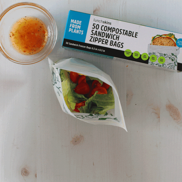 Zip-Top Compostable Freezer-Safe Sandwich Storage Bags