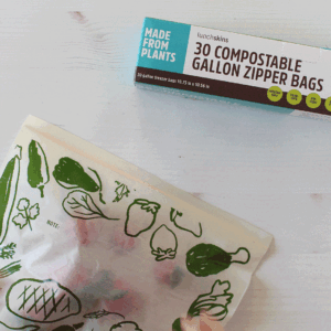 Zip-Top Compostable Freezer-Safe Gallon Storage Bags