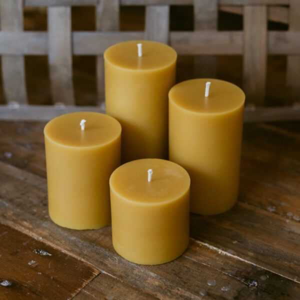 Beeswax Pillar Candle, 3″ x 6″
