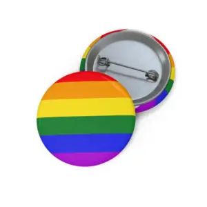 Gay Pride Rainbow Pin Back Button - Resistance Nation