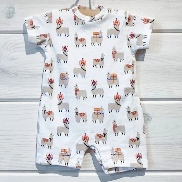 100% Cotton Llama Romper