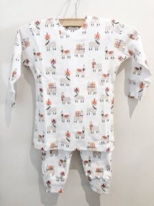 100% Cotton Llama Two Piece Pajama Set