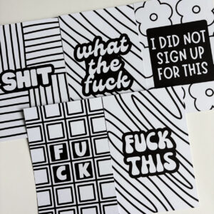 Funny Mini 4x6 Coloring Page Pack