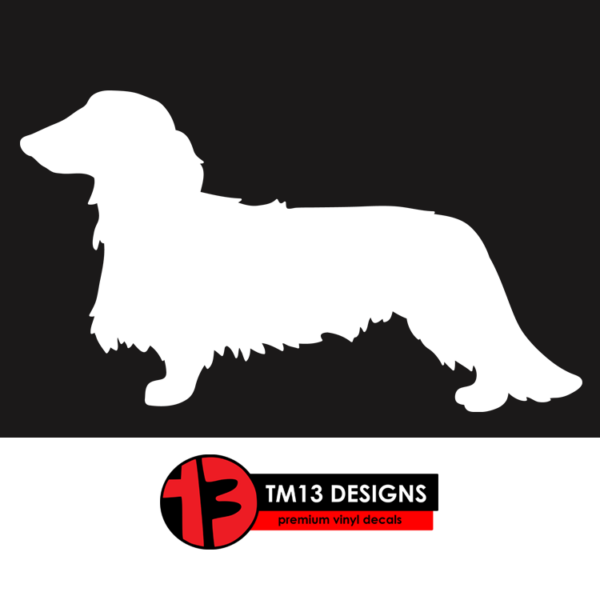 Dachshund (Long hair) Silhouette Vinyl Decal