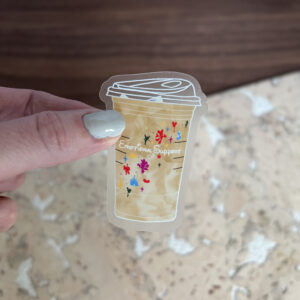 Emotional Support Disbucks iced coffee sticker