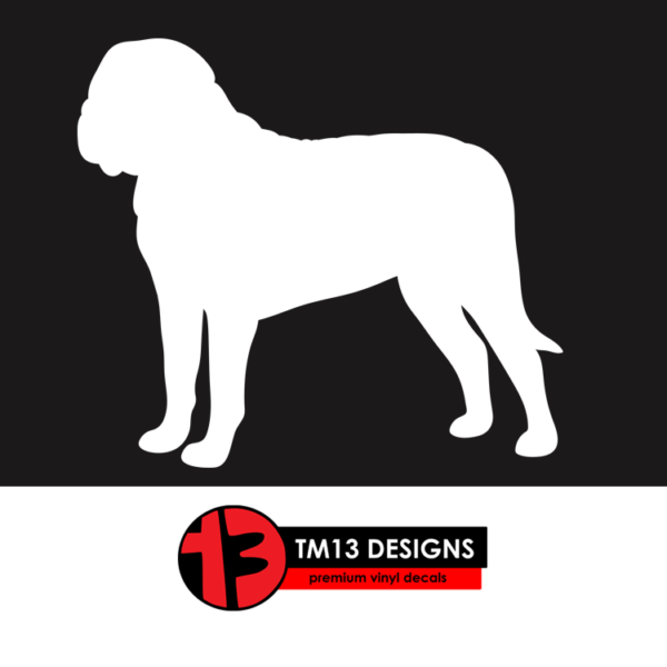 English Mastiff Silhouette Vinyl Decal