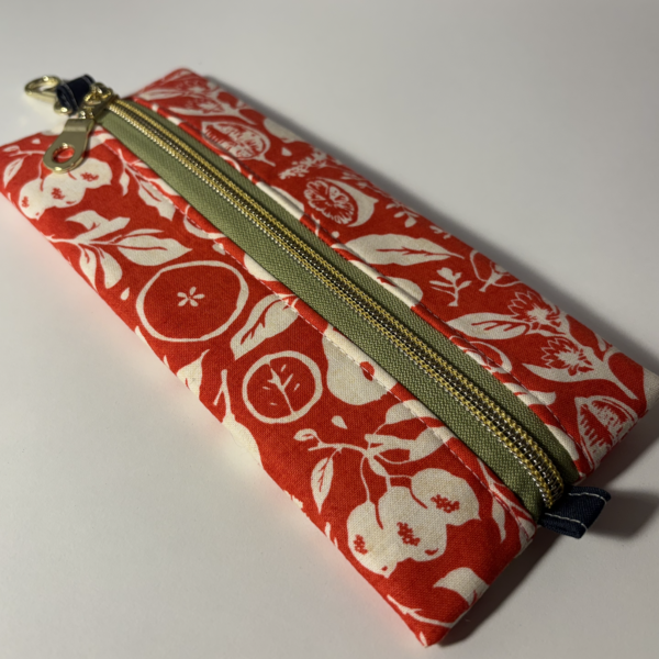 Flat Zipper Pencil Pouch w/ Key Ring