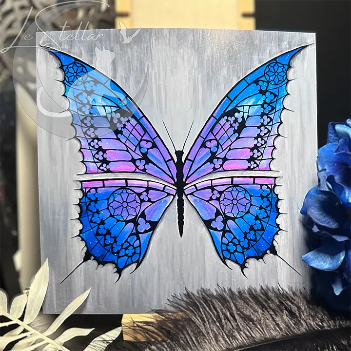 galaxy butterfly original art print