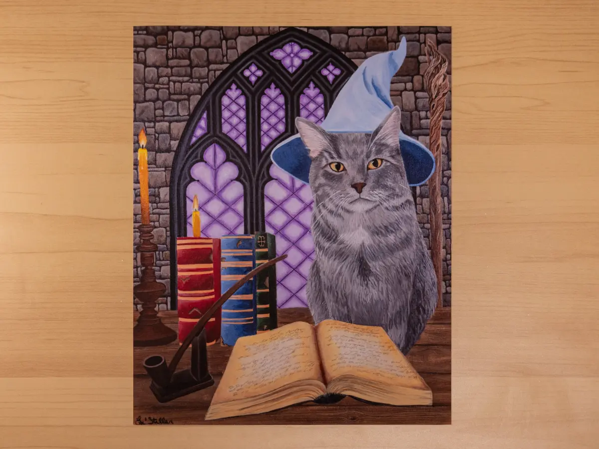 Gray cat Lord of the Rings Painting