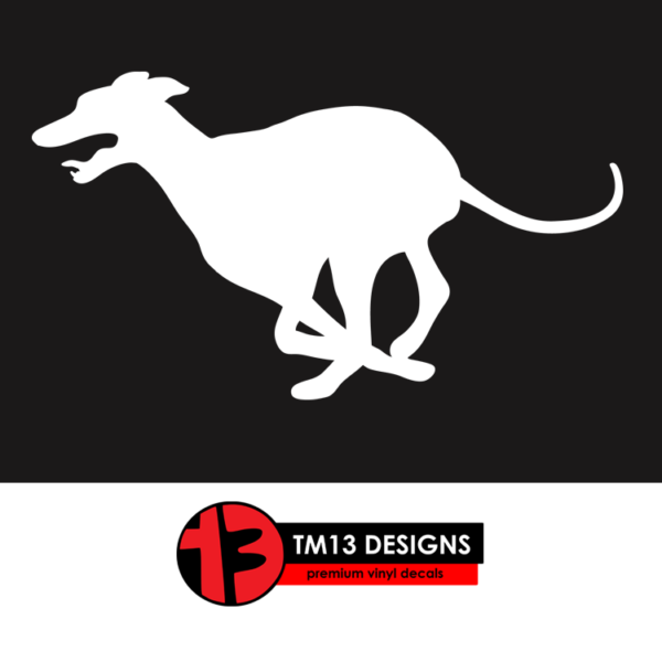 Greyhound Running Silhouette Vinyl Decal